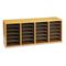 Safco Wood/Laminate Sorter, 24 Sections, 39 3/8 x 11 3/4 x 16 3/8, Medium Oak SAF9423MO