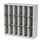 Safco Wood Mail Sorter with Adjustable Dividers, Stackable, 18 Compartments, Gray SAF7765GR