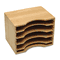 Safco Wood Stackable Literature Sorter, Five Sections, 11 5/8 x 9 1/2 x 9, Light Oak SAF3626LO