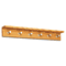 Safco Wood Wall Rack, 6 Hook, Medium Oak SAF4222MO