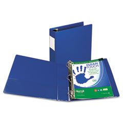 Samsill Clean Touch Antimicrobial Locking Round Ring Binder, 11 x 8-1/2, 2" Cap, DK Blue SAM14362