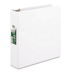 Samsill Clean Touch Locking Round Ring View Binder, 2" Capacity, White SAM18267