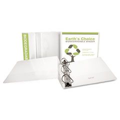 Samsill Earth's Choice Biodegradable Angle-D Ring View Binder, 1", White SAM16937