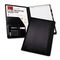 Samsill Pad Holder w/Calculator, Leather-Look/Faux Reptile Trim, Writing Pad, Black SAM71220