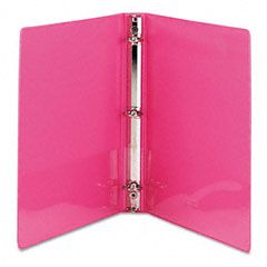 Samsill Presentation View Binder, Round Ring, 11 x 8-1/2, 1" Capacity, Berry, 2/Pack SAMU86376