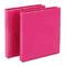 Samsill Presentation View Binder, Round Ring, 11 x 8-1/2, 1" Capacity, Berry, 2/Pack SAMU86376
