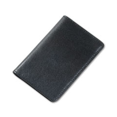 Samsill Regal Leather Business Card Wallet Holds 25 2 x 3 1/2 Cards, Black SAM81220