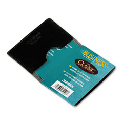 Samsill Vinyl Business/Credit Card Wallet Holds 20 2 x 3 1/2 Cards, Black SAM81000