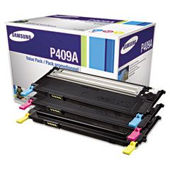 Samsung CLTP409A Toner, 1000 Page-Yield, 3/Pack, Cyan; Magenta; Yellow SASCLTP409A