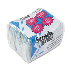 Scotch-Brite Power Sponge, Teal, 2 7/8 x 4 1/2, 5/Pack MMM3000CC