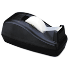 Scotch Deluxe Desktop Tape Dispenser, Attached 1" core, Heavily Weighted, Black MMMC40BK