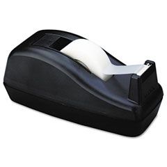 Scotch Deluxe Desktop Tape Dispenser, Attached 1" core, Heavily Weighted, Black MMMC40BK
