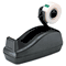 Scotch Deluxe Desktop Tape Dispenser, Attached 1" core, Heavily Weighted, Black MMMC40BK