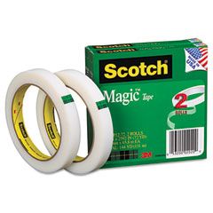 Scotch Magic Tape, 1/2" x 2592", 3" Core MMM8102P1272