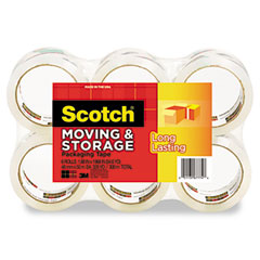 Scotch Moving & Storage Tape, 1.88" x 54.6 yards, 3" Core, Clear, 6 Rolls/Pack MMM36506