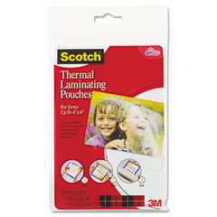 Scotch Photo size thermal laminating pouches, 5 mil, 6 x 4, 20/pack MMMTP590020