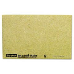 Scotch Recyclable Padded Mailer, #0, Green, 10/Pack MMM6913