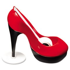 Scotch Shoe Tape Dispenser, Two Tone Red and Black, with 3/4 x 350 Roll Magic Tape MMMC30SHOETT