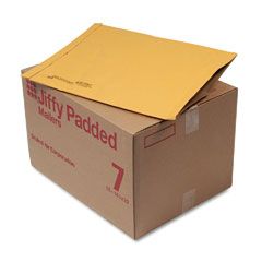 Sealed Air Jiffy Padded Mailer, Side Seam, #7, 14 1/4 x 20, Golden Brown, 50/Carton SEL49284