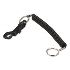 SecurIT Key Coil Chain N Clip Wearable Key Organizer,Flexible Coil, Black PMC04992