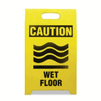 See All Economy Floor Sign, 12 x 14 x 20, Yellow/Black SEETPCWET