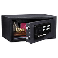 Sentry Safe Electronic Lock/Card Swipe Security Safe, 0.4 ft3, 15w x 11d x 7h, Black SENH060ES