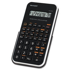 Sharp EL-501XBWH Scientific Calculator, 10-Digit LCD, Black/White SHREL501XBWH