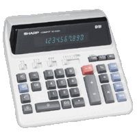 Sharp QS-2122 Compact Desktop Calculator 12-Digit Fluorescent Automatic Three-Digit Punctuation-refurbished