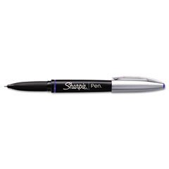 Sharpie Grip Porous Point Stick Permanent Water Resistant Pen, Blue Ink, Fine SAN1758056