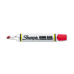 Sharpie King Size Permanent Marker, Chisel Tip, Red, Dozen SAN15002