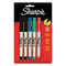 Sharpie Permanent Markers, Ultra Fine Point, Assorted Colors, 5/Set SAN37675