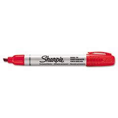 Sharpie Pro Chisel Tip Permanent Marker, Red, Dozen, Open Stock SAN1794225
