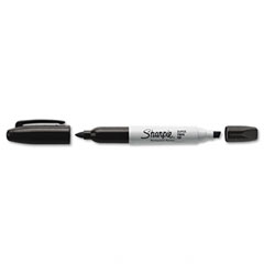 Sharpie Super Twin-Tip Permanent Marker, Fine/Chisel Tip, Black SAN36201