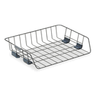 Side Load Letter Desk Tray, Wire, Black, Sold as 1 Each, 6PACK , Total 6 Each