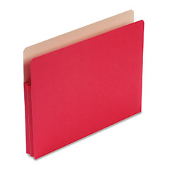 Smead 1 3/4 Inch Expansion Colored File Pocket, Straight Tab, Letter, Red SMD73221