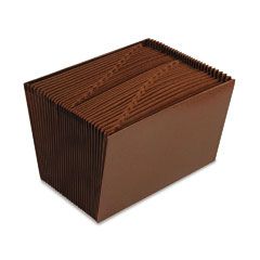Smead 1-31 Open Expanding File, 31 Pockets, Legal, Leather-Like Redrope SMD70469