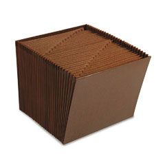Smead 1-31 Open Expanding File, 31 Pockets, Letter, Leather-Like Redrope SMD70467