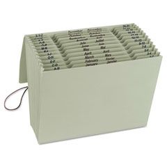 Smead 100% Recycled Color Expanding Files, 12 Pockets, Letter, Green Tea SMD70778