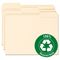 Smead 100% Recycled File Folders, 1/3 Cut, One-Ply Top Tab, Letter, Manila, 100/Box SMD10339