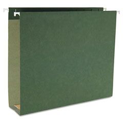 Smead 2" Capacity Box Bottom Hanging File Folders, Letter, Green, 25/Box SMD64259