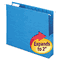 Smead 2" Capacity Closed Side Flexible Hanging File Pockets, Letter, Sky Blue, 25/Box SMD64250