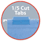 Smead 2" Capacity Closed Side Flexible Hanging File Pockets, Letter, Sky Blue, 25/Box SMD64250