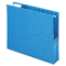 Smead 2" Capacity Closed Side Flexible Hanging File Pockets, Letter, Sky Blue, 25/Box SMD64250