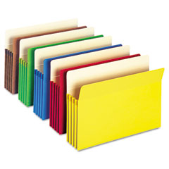Smead 3 1/2 Inch Expansion Colored File Pocket, Straight Tab, Letter, Assorted, 5/Pack SMD73892