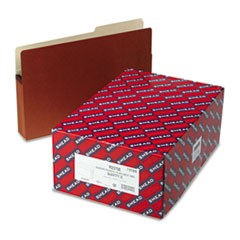Smead 3 1/2 Inch Expansion Drop Front Pocket, 2/5 Tab, Legal, Manila/Redrope, 25/Box SMD74088