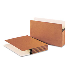 Smead 3 1/2 Inch Expansion File Pockets, Straight Tab, Legal, Manila/Redrope, 50/Box SMD74805