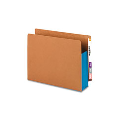Smead 3 1/2 Inch Expansion File Pockets, Straight Tab, Letter, Blue/Redrope, 10/Box SMD73679