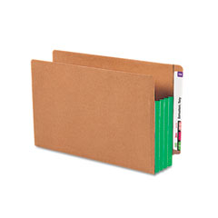 Smead 3 1/2 Inch Expansion File PocketsStraight Tab, Legal, Green/Redrope, 10/Box SMD74680