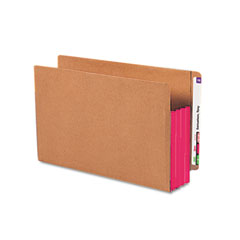 Smead 3 1/2 Inch Expansion File PocketsStraight Tab, Legal, Red/ Redrope, 10/Box SMD74686