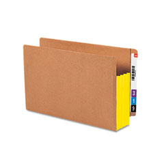 Smead 3 1/2 Inch Expansion File PocketsStraight Tab, Legal, Yellow, Redrope, 10/Box SMD74688